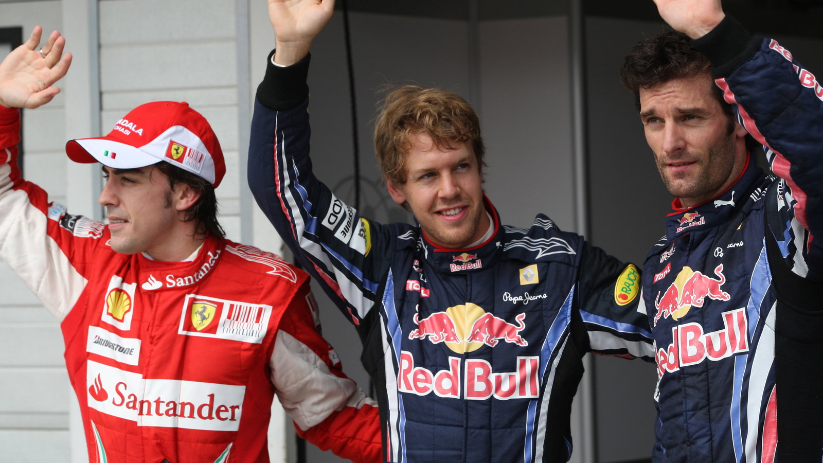 Saturday, celebration after qualifing session: Pole Position Sebastian Vettel (GER), Red Bull Racing