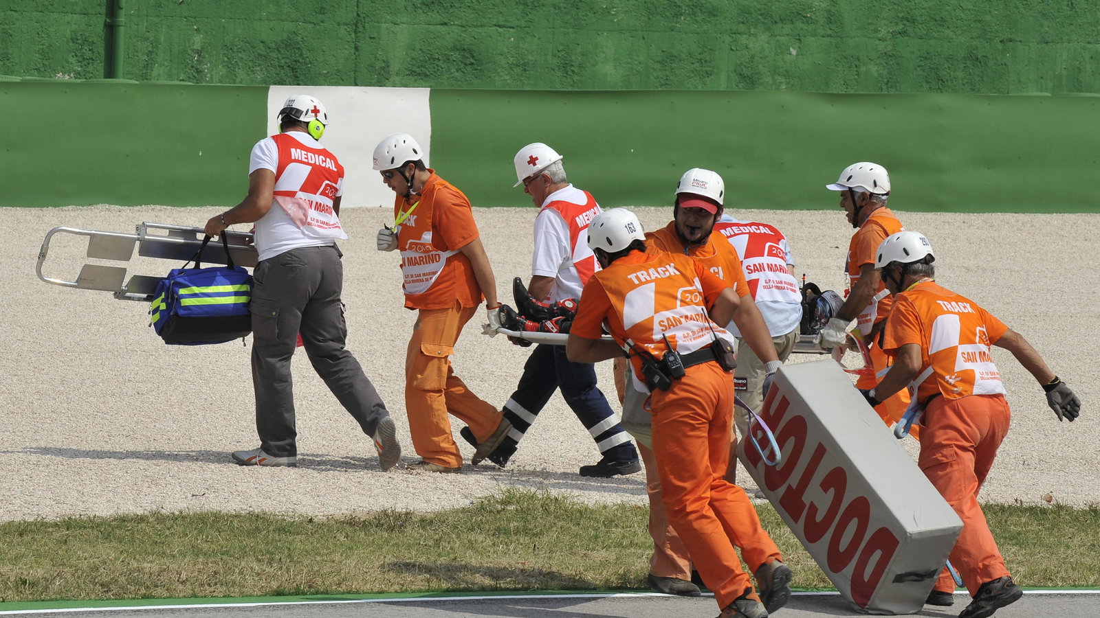 Tomizawa crash, San Marino Moto2 Race 2010