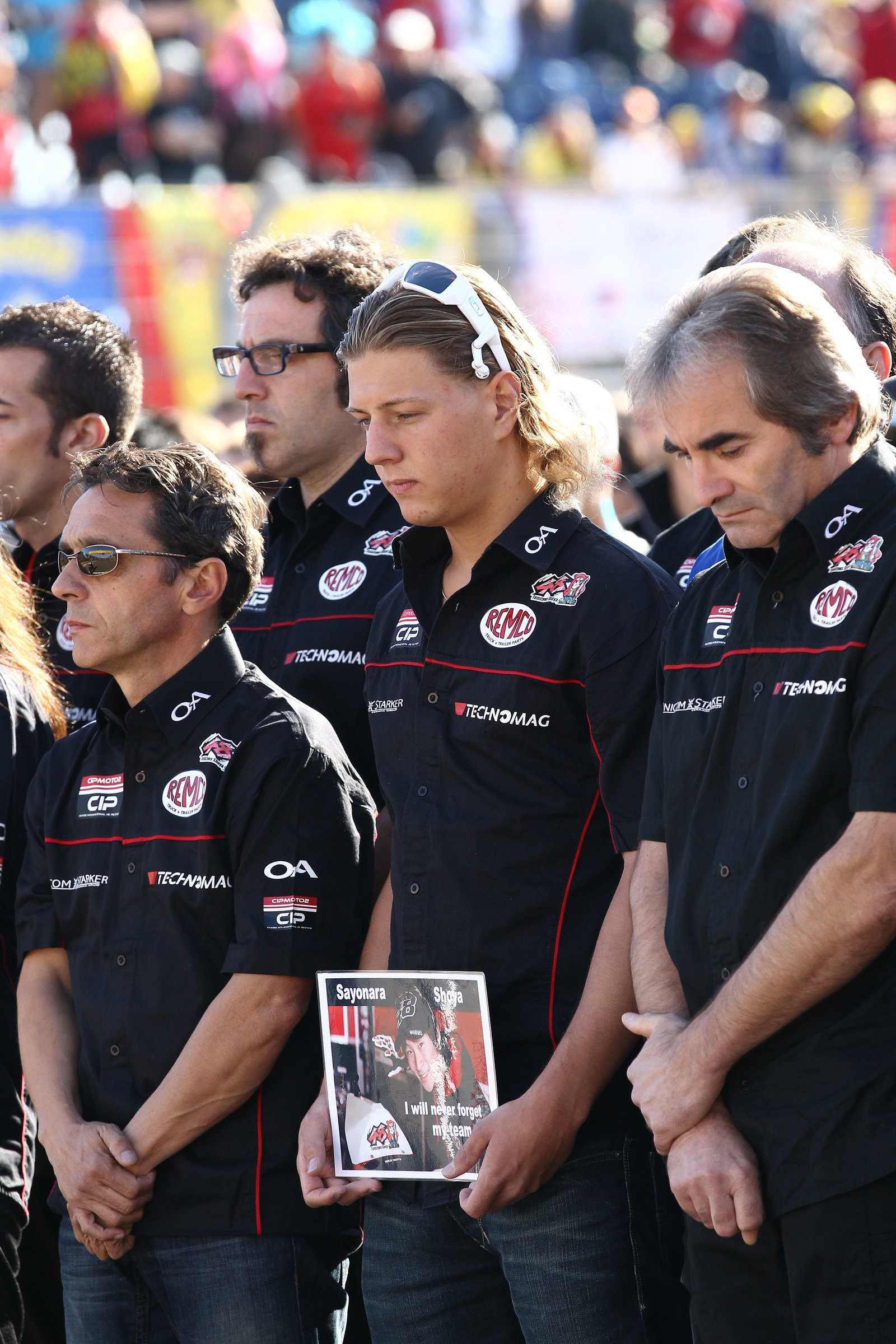 Aegerter and Bigot at Tomizawa rememberance, Aragon MotoGP 2010