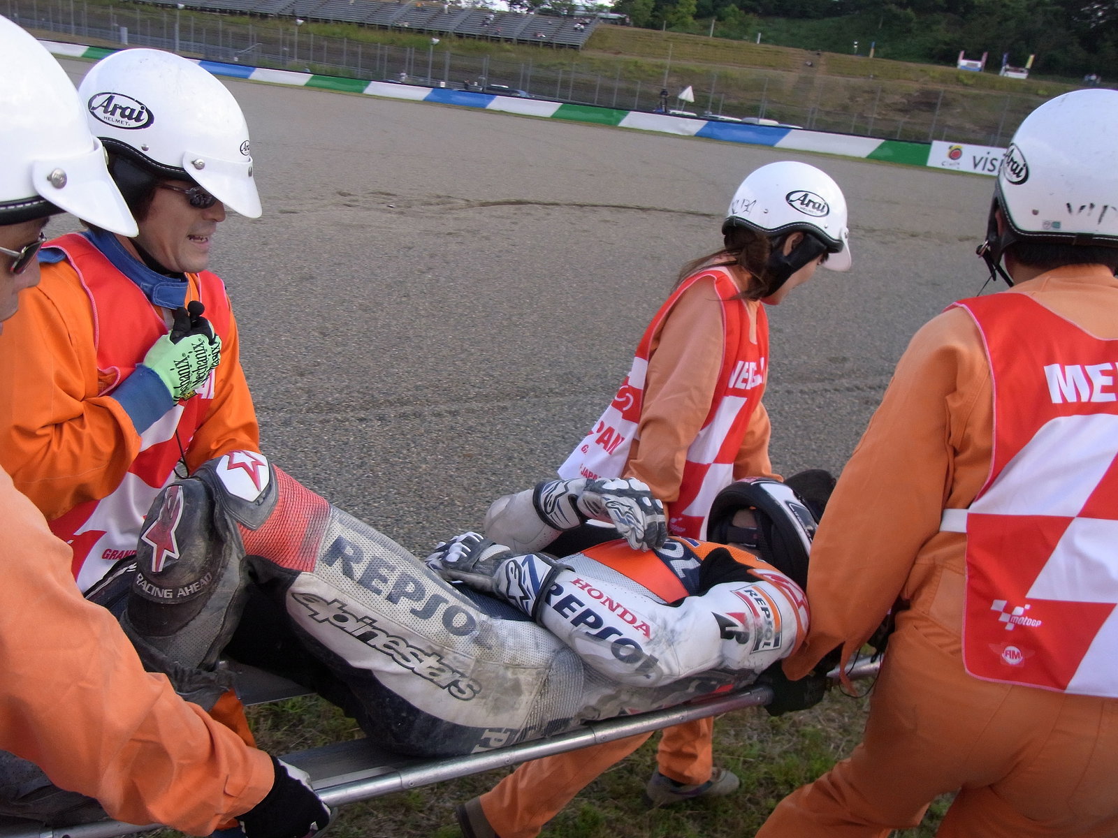 Pedrosa crash, Japanese MotoGP 2010