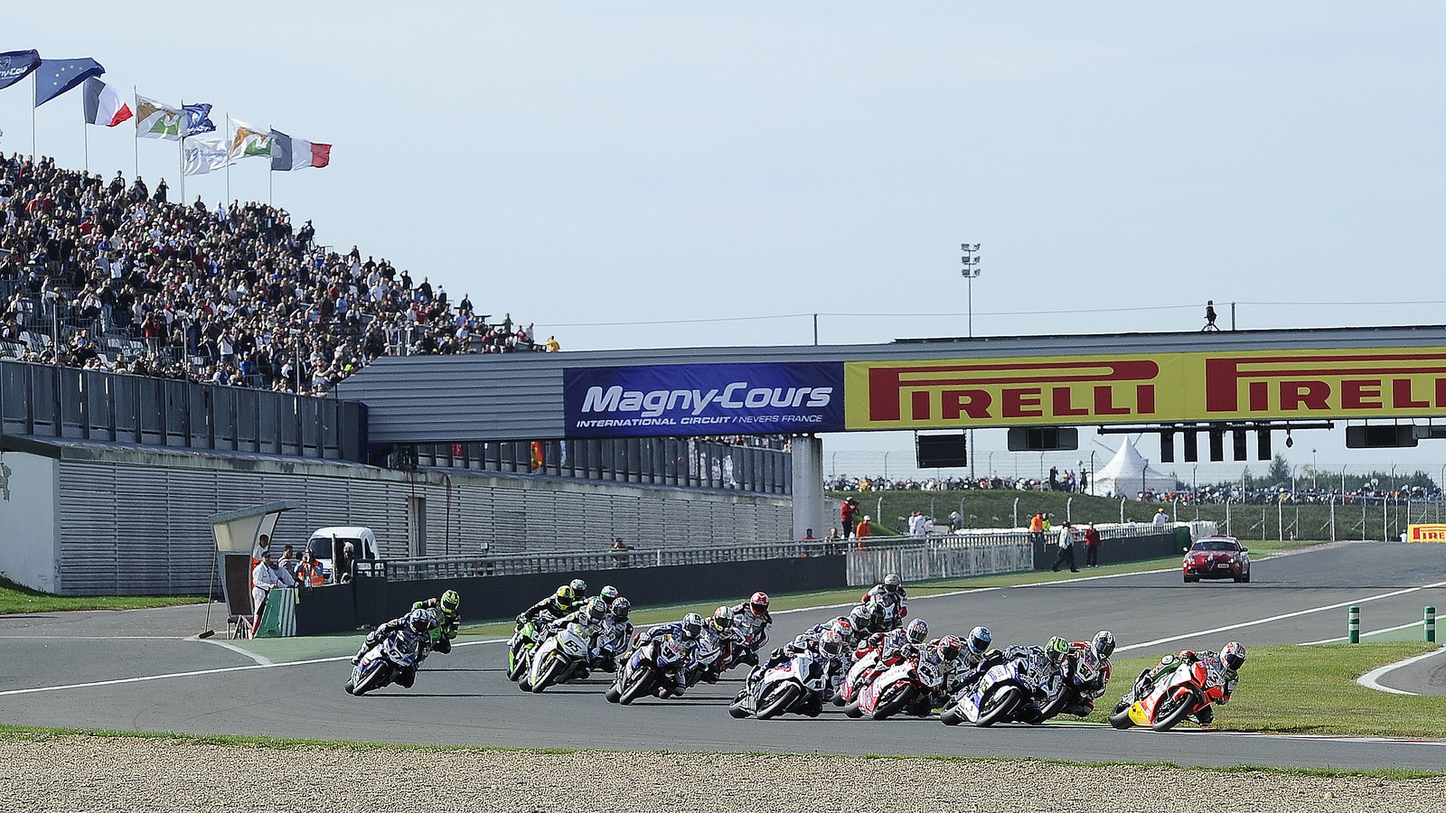 Biaggi, Race Start, French WSBK Race 1 2010