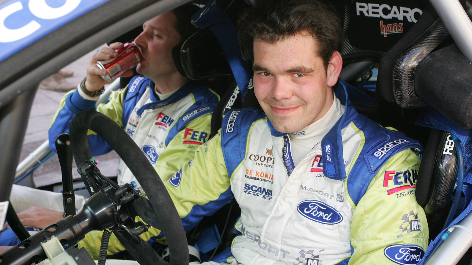 Dennis Kuipers and Frederic Miclotte, Ford Fiesta RS WRC, FERM Power Tools World Rally Team