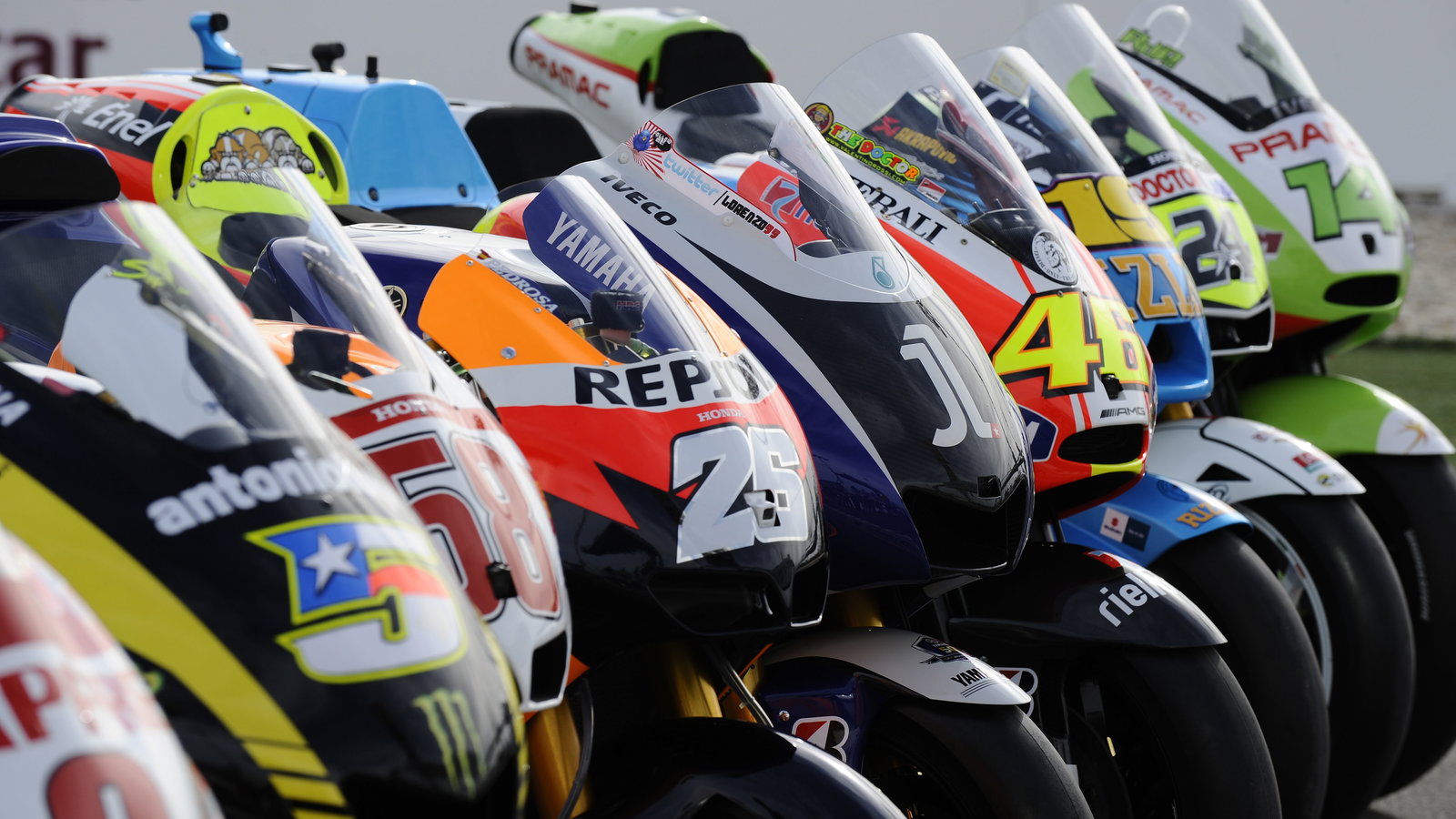 MotoGP bike line-up, Qatar MotoGP 2011