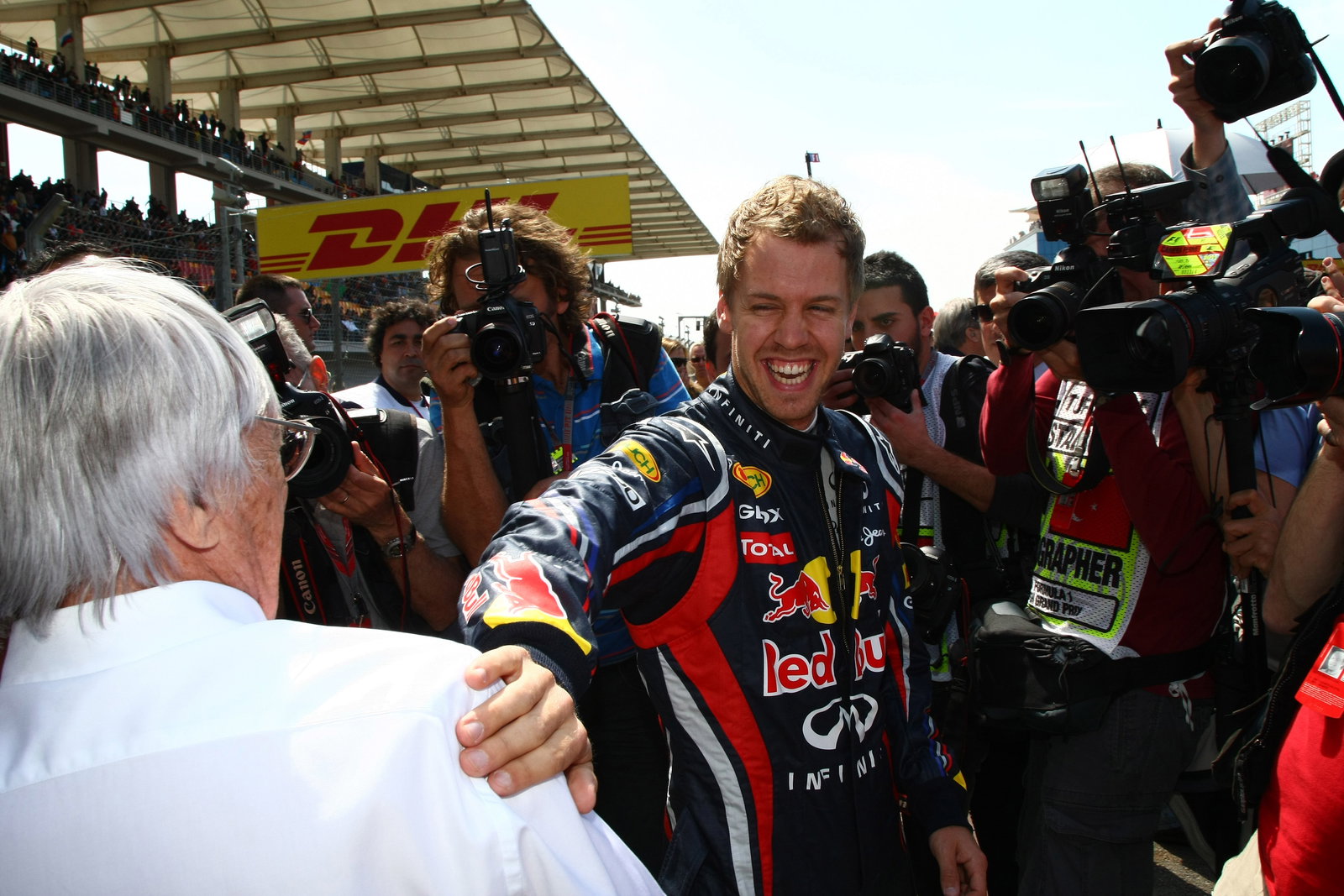 08.05.2011- Race, Bernie Ecclestone (GBR), President and CEO of Formula One Management and Sebastia
