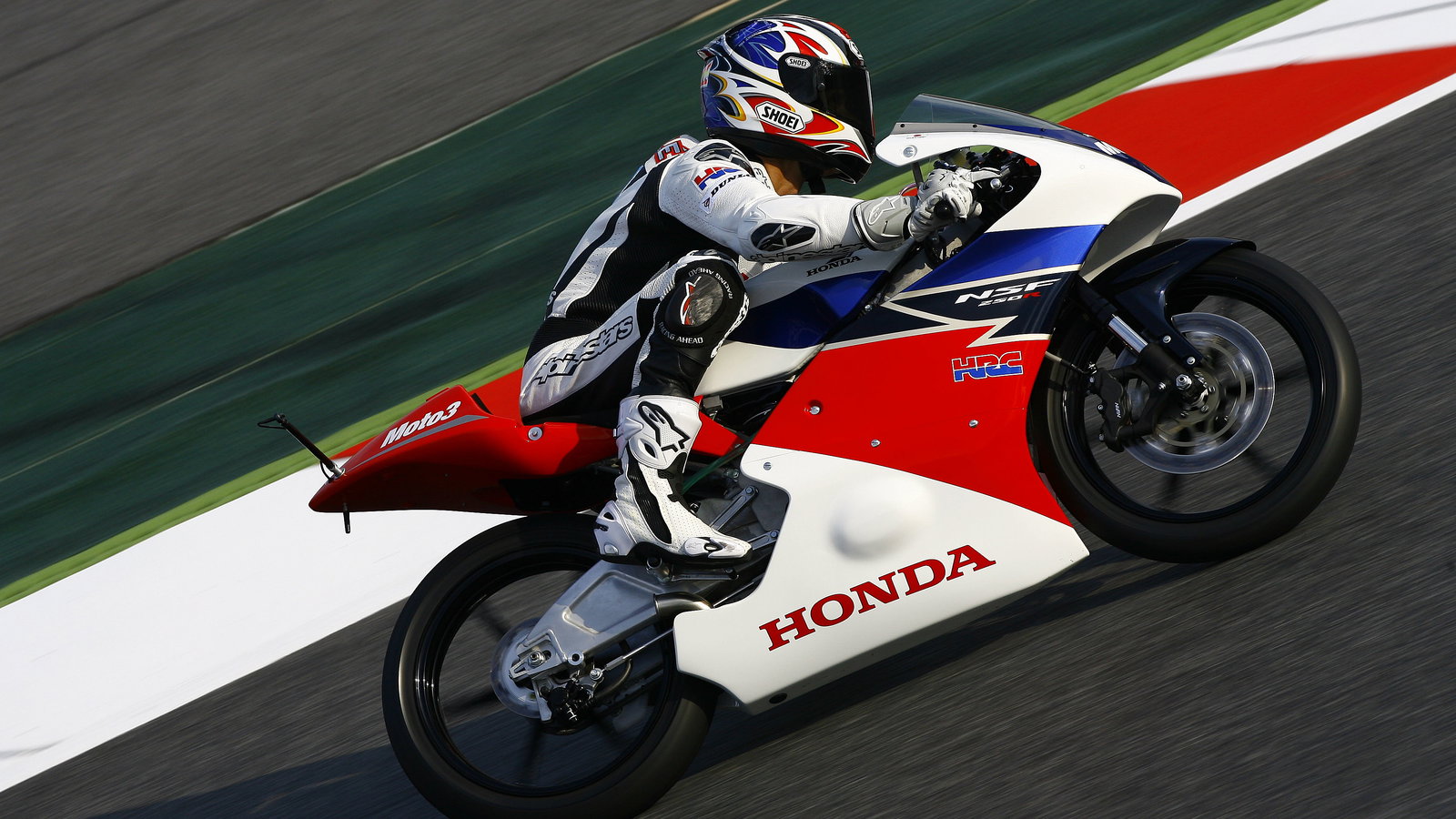 Criville riding the Honda Moto3, Catalunya MotoGP 2011