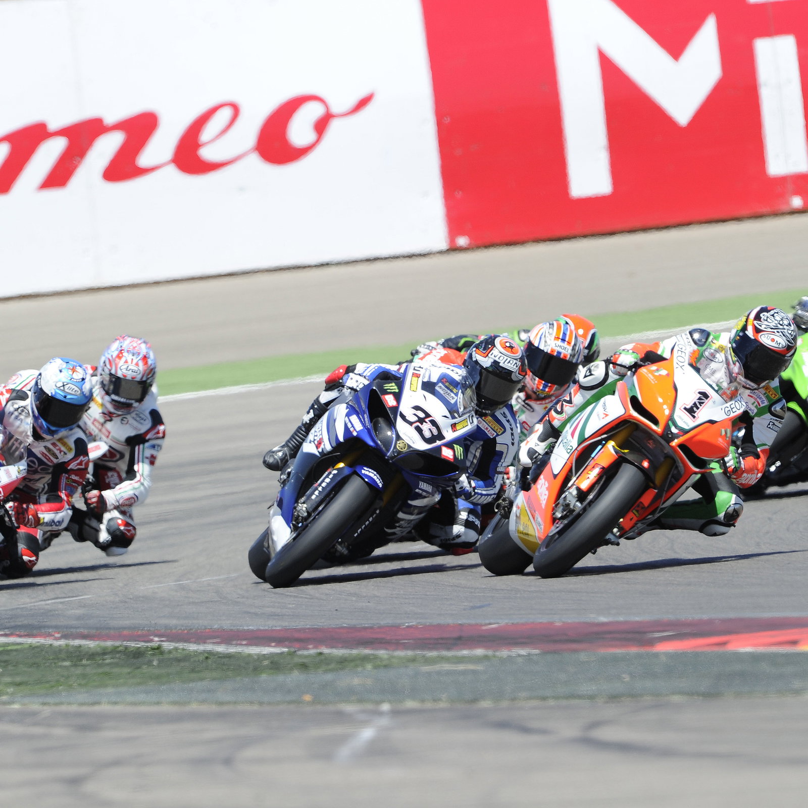 Biaggi, Race Start, Aragon WSBK Race 2 2011