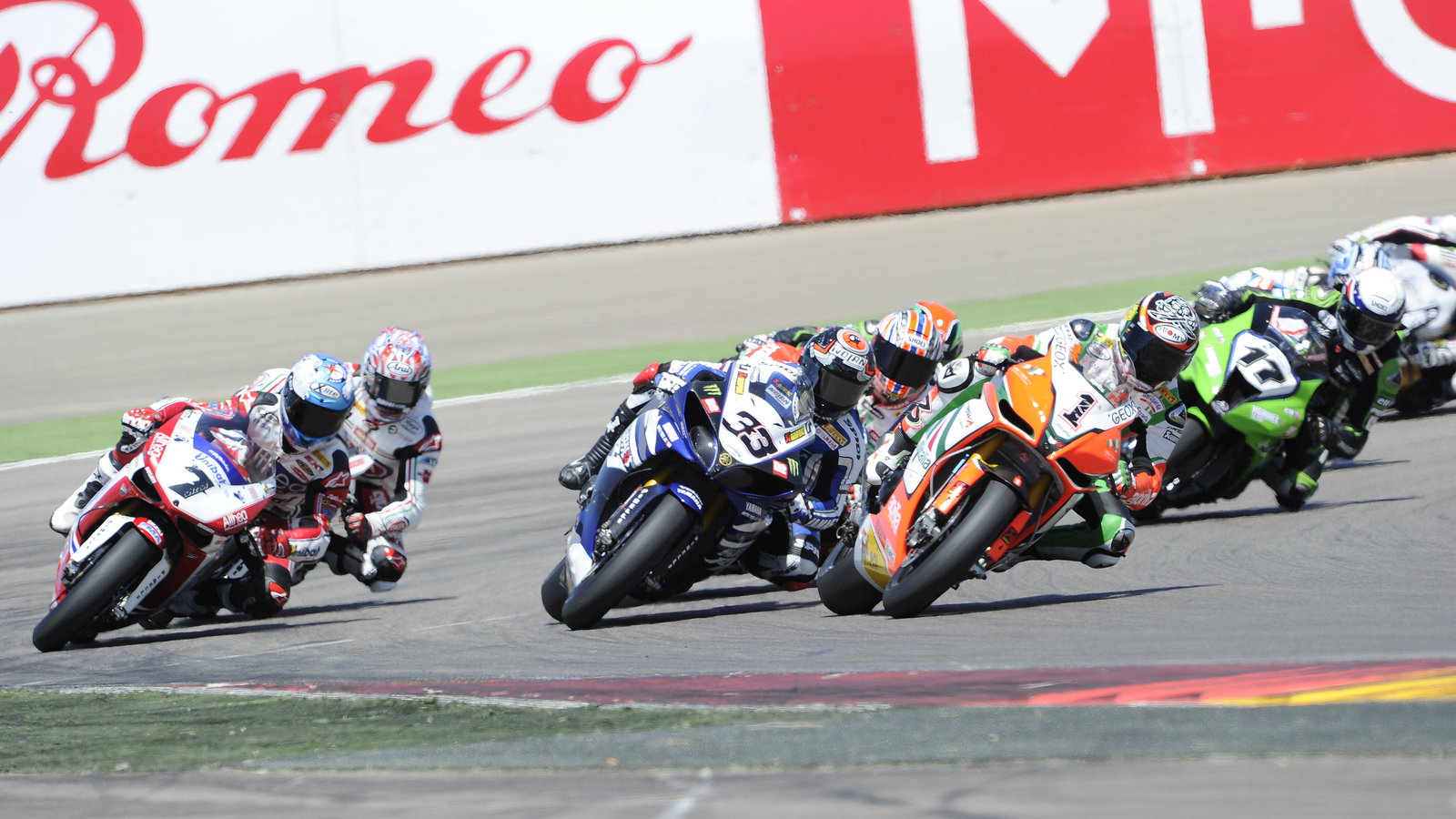Biaggi, Race Start, Aragon WSBK Race 2 2011