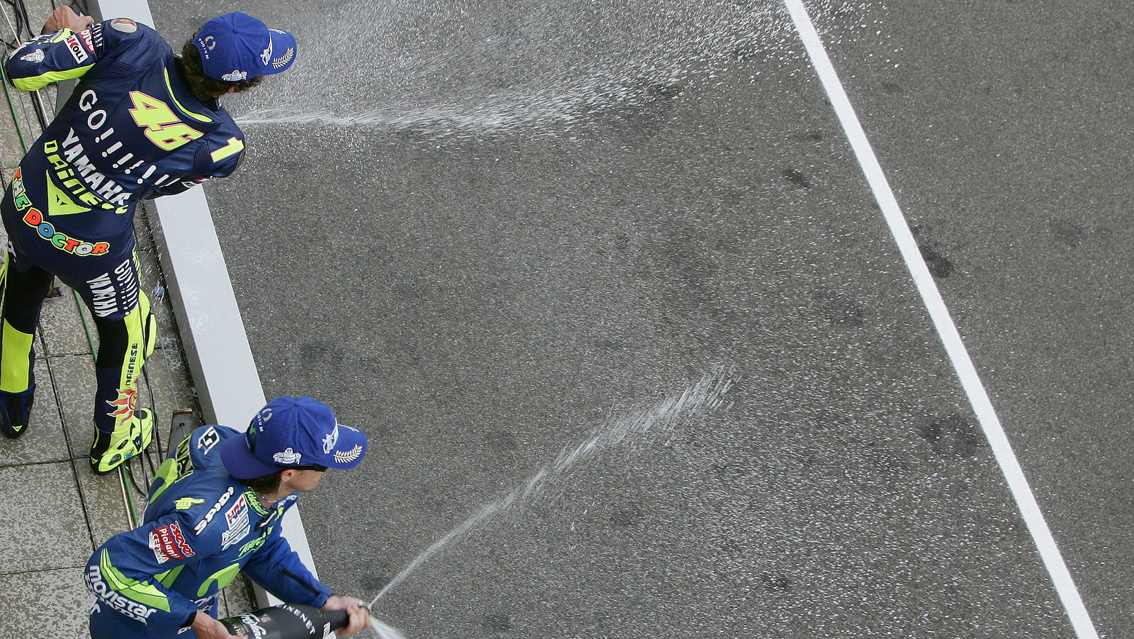 Rossi and Gibernau, German MotoGP Race 2005