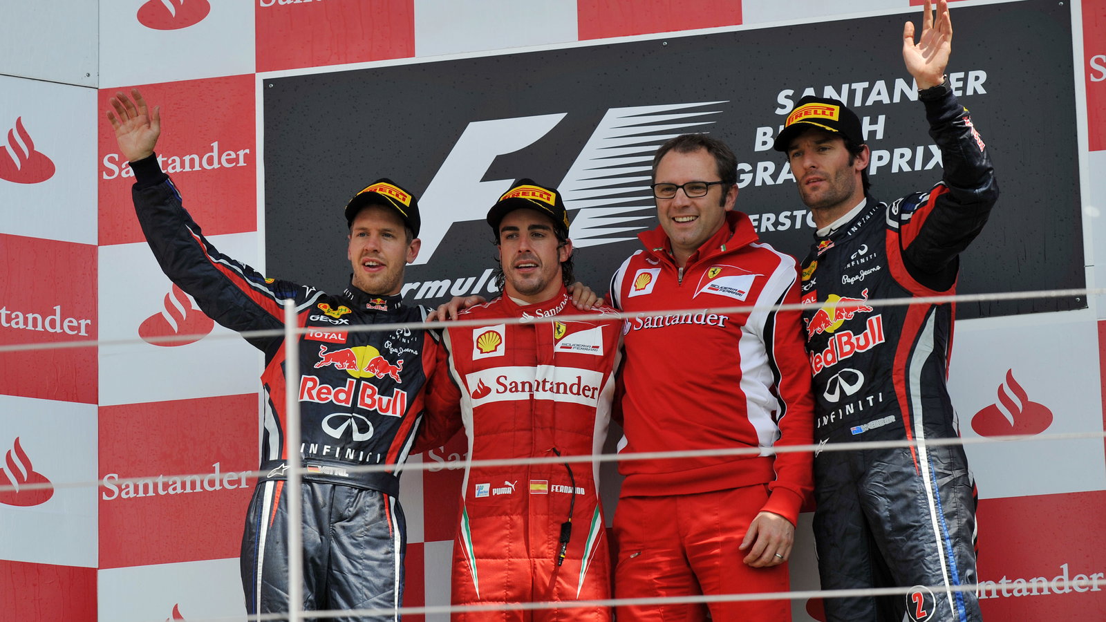 10.07.2011- Race, Fernando Alonso (ESP), Scuderia Ferrari, F-150 Italia race winner, Sebastian Vette