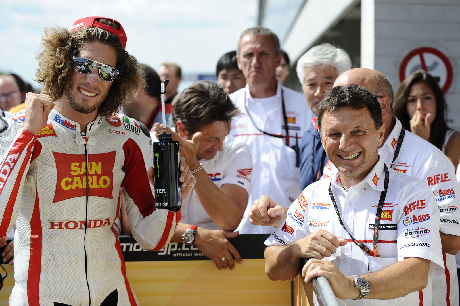 Simoncelli and Fausto Gresini, Czech MotoGP Race 2011