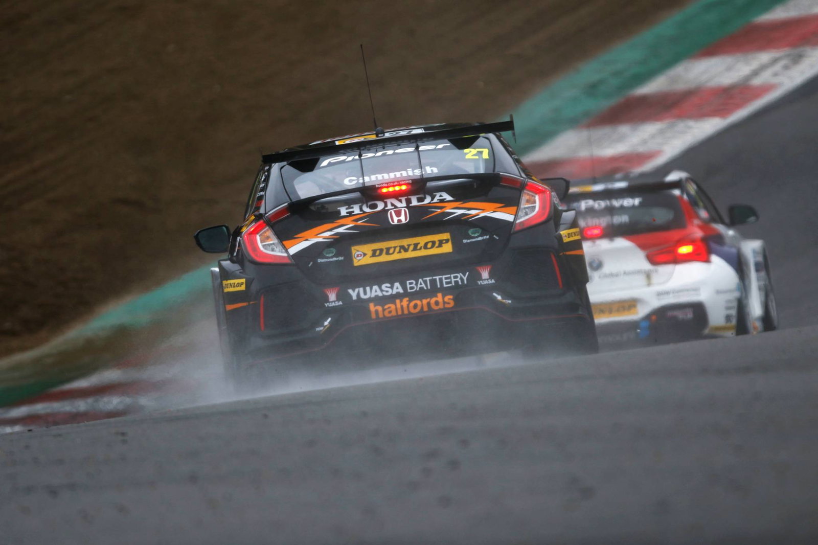 BTCC Donington Park: Cammish leads Cook in wet opening practice
