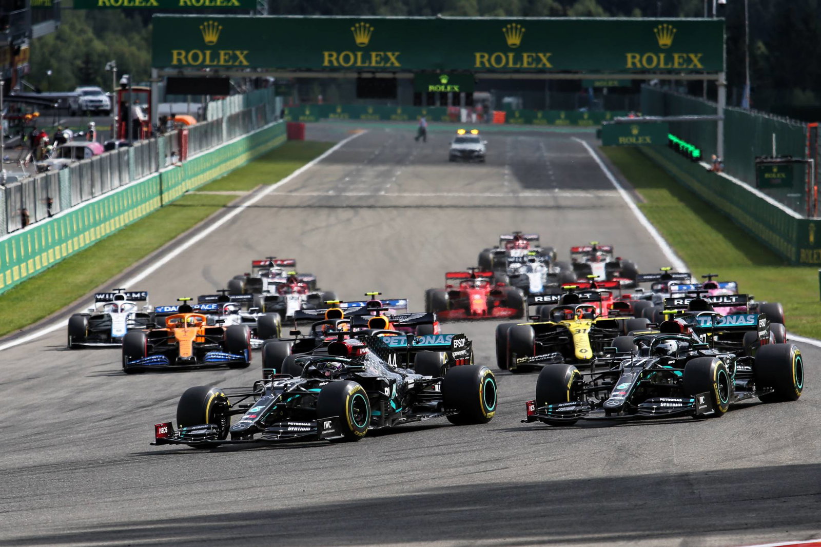 McLaren's Carlos Sainz out of F1 Belgian GP with exhaust failure