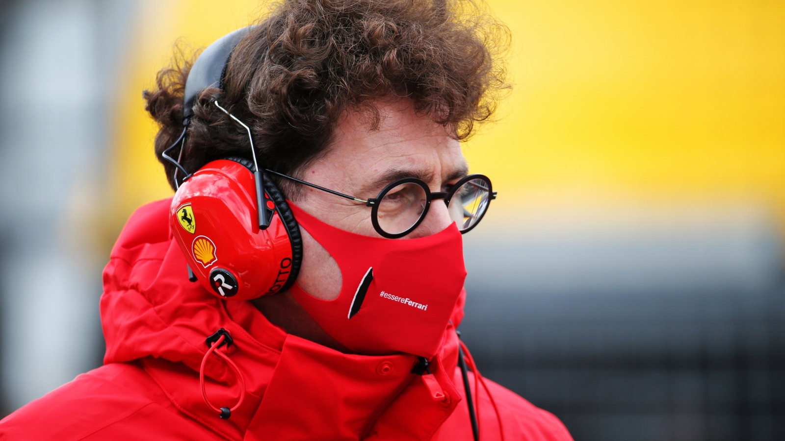 Mattia Binotto (ITA) Ferrari Team Principal on the grid.