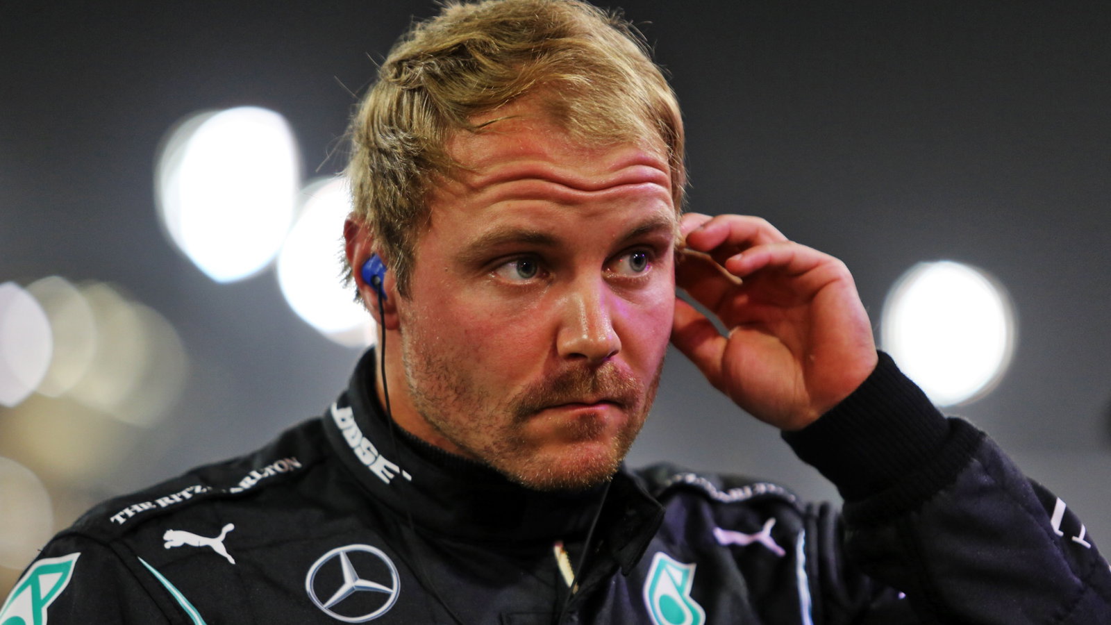 Valtteri Bottas (FIN) Mercedes AMG F1 on the grid.