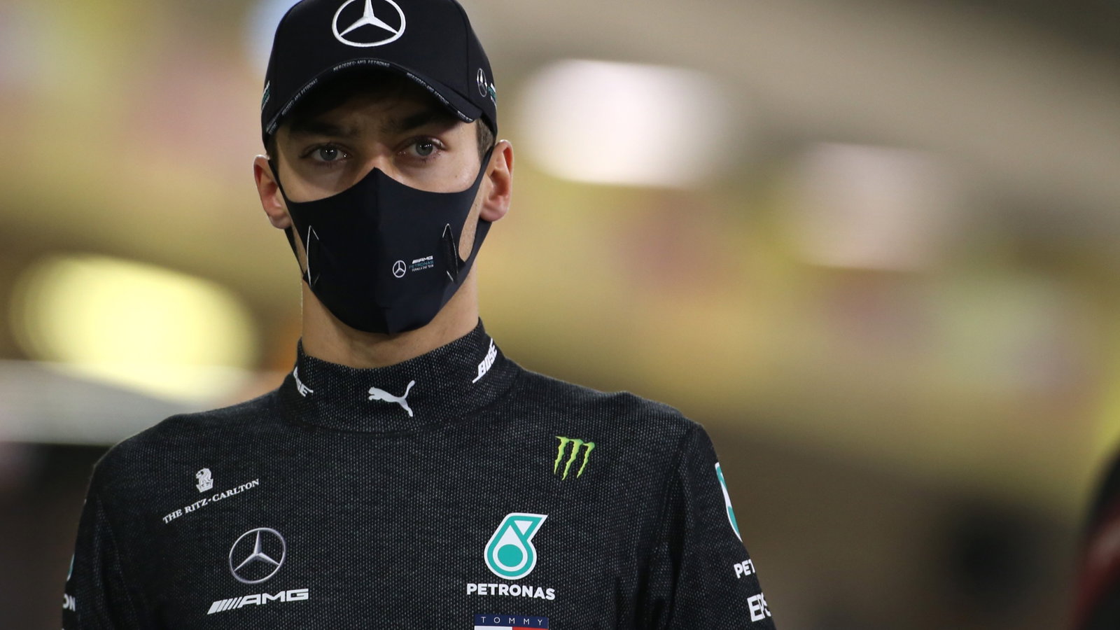 George Russell (GBR) Mercedes AMG F1 on the grid.