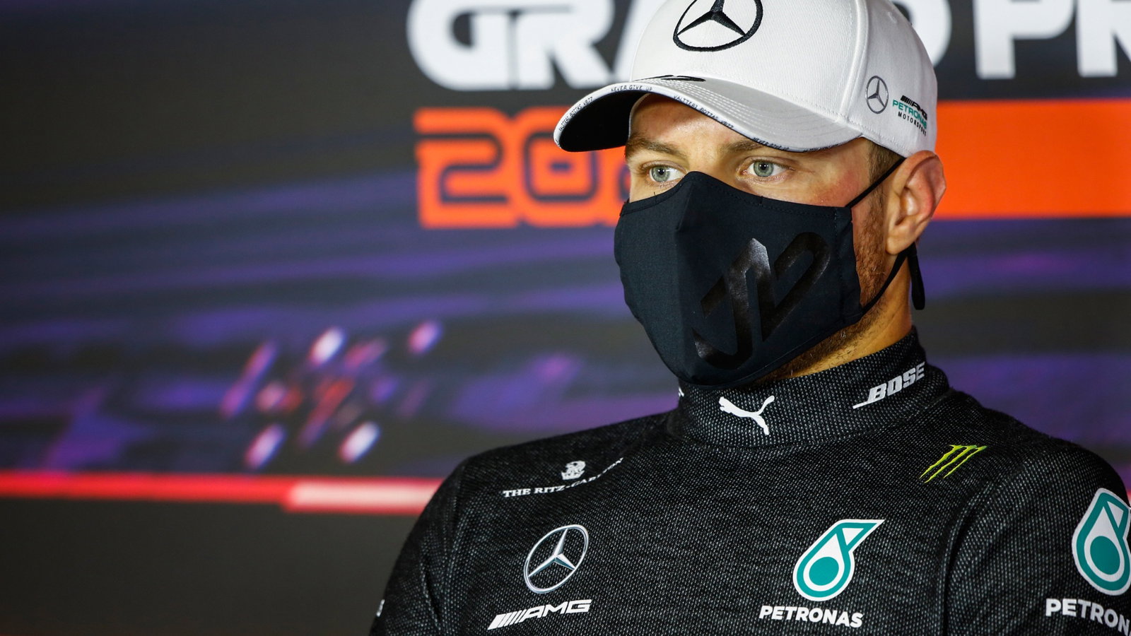 Valtteri Bottas (FIN) Mercedes AMG F1 in the post race FIA Press Conference.
