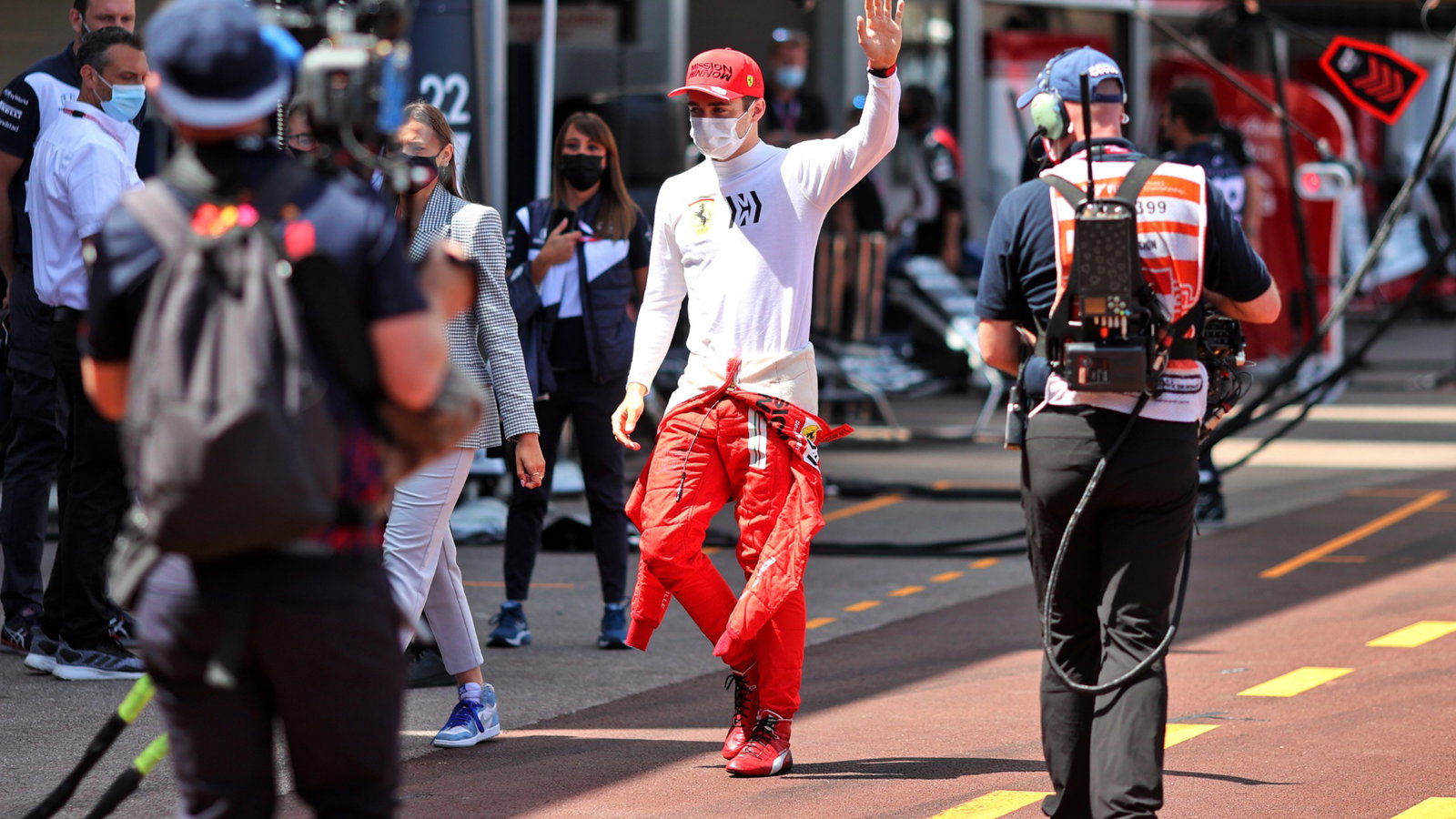 Charles Leclerc (MON) Ferrari, who is not starting the race.