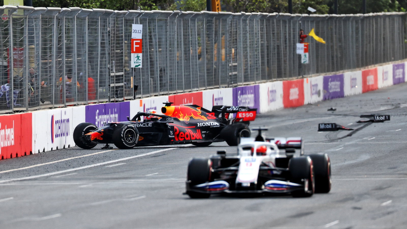 Max Verstappen (NLD) Red Bull Racing RB16B crashed out of the race.