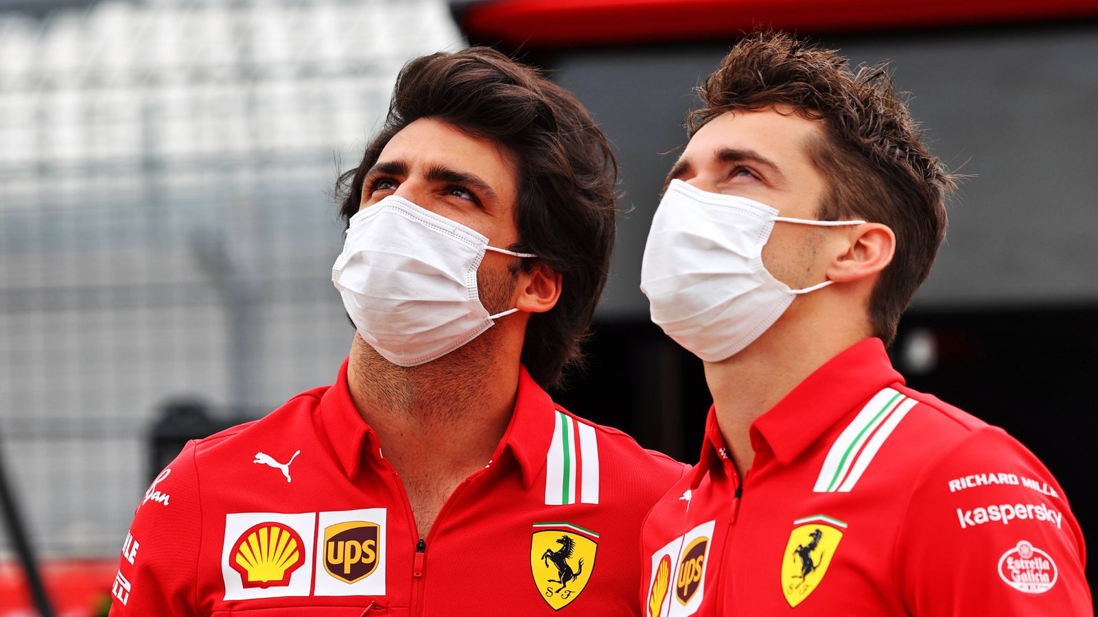 (L to R): Carlos Sainz Jr (ESP) Ferrari with team mate Charles Leclerc (MON) Ferrari.