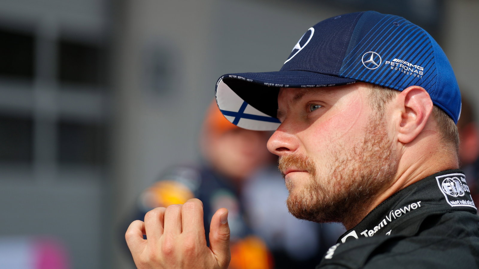 Second placed Valtteri Bottas (FIN) Mercedes AMG F1 in parc ferme.