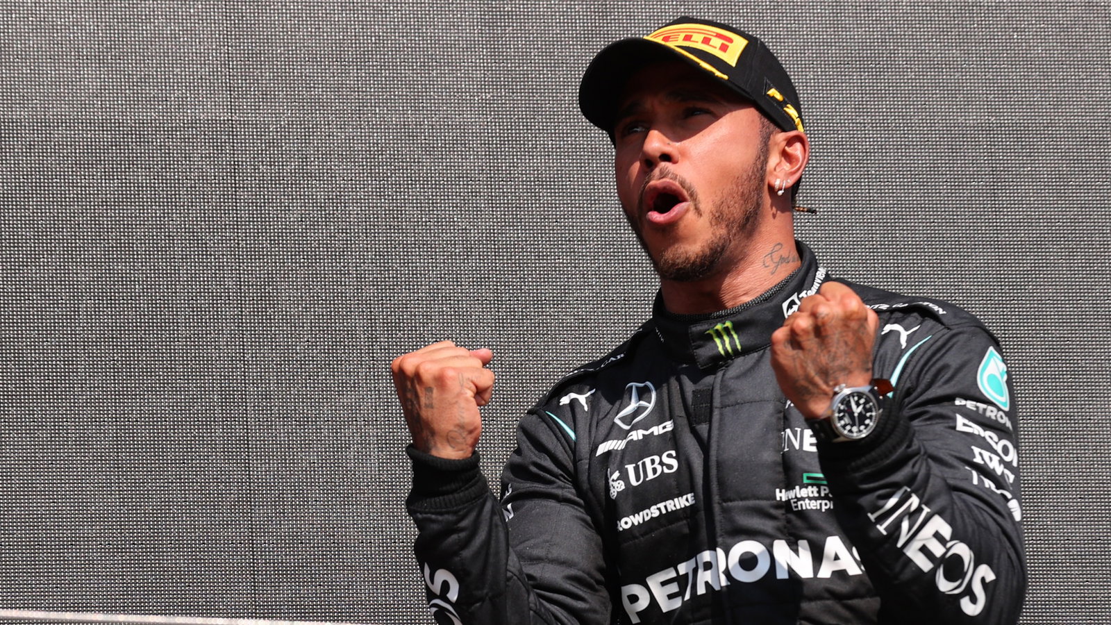 1st place Lewis Hamilton (GBR) Mercedes AMG F1 W12.