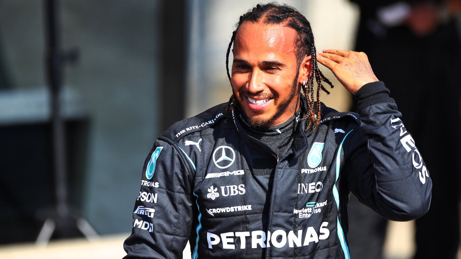 Race winner Lewis Hamilton (GBR) Mercedes AMG F1 in parc ferme.