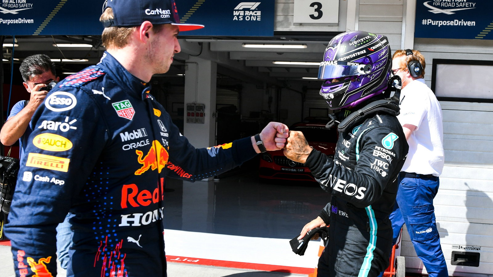 (L to R): Max Verstappen