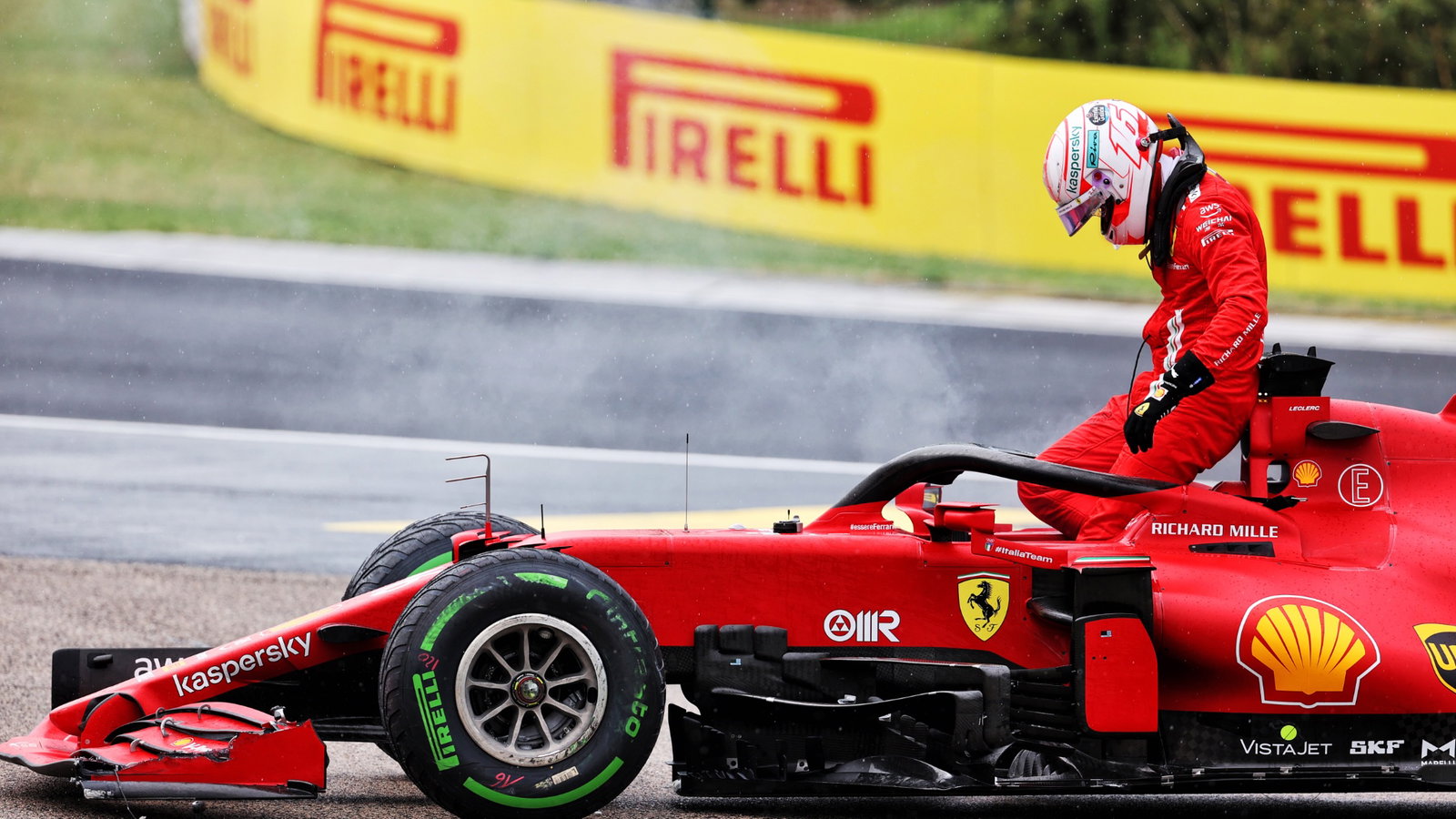 Charles Leclerc (MON) Ferrari SF-21 retired from the race.