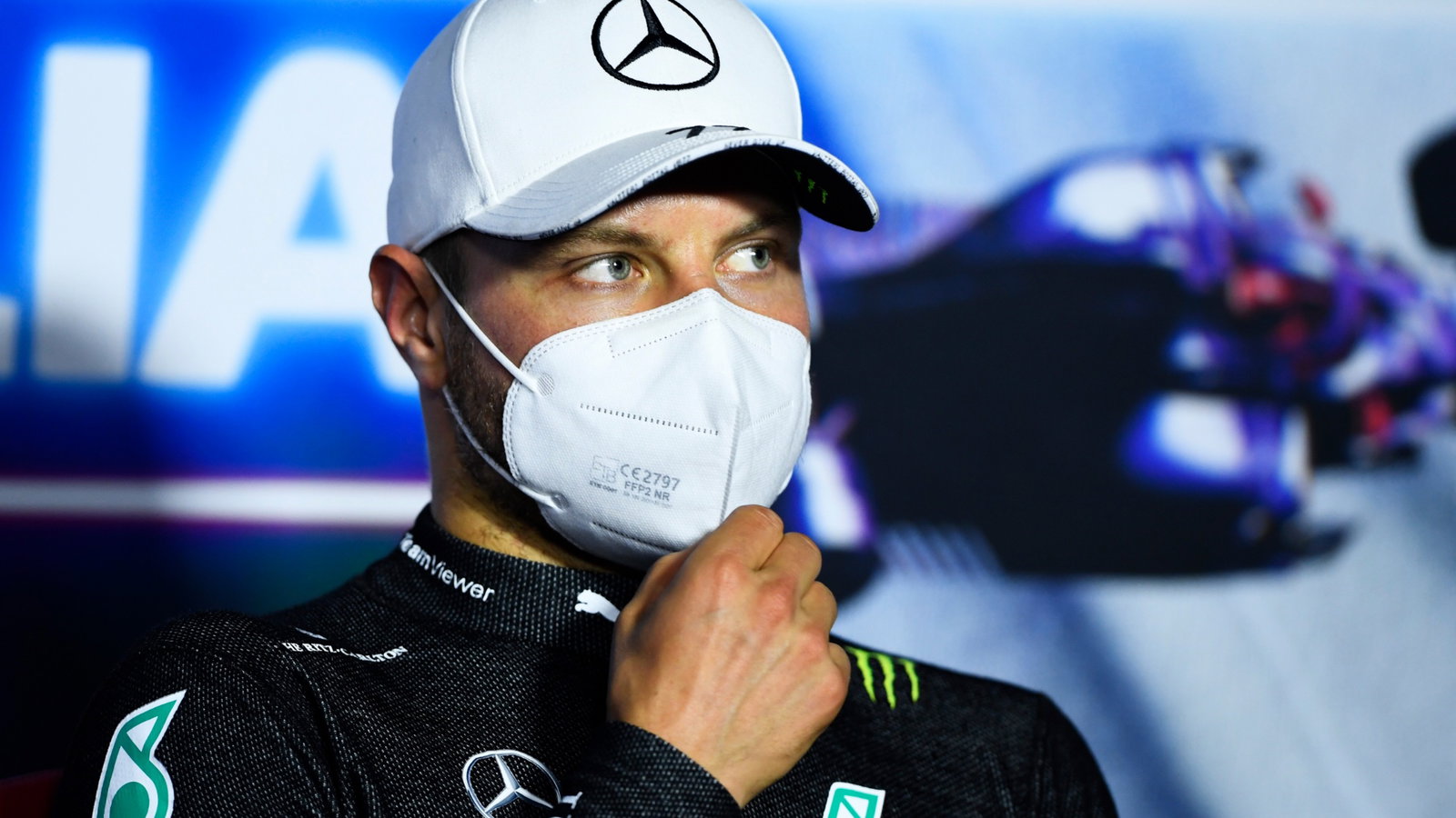 Valtteri Bottas (FIN) Mercedes AMG F1 in the post race FIA Press Conference.