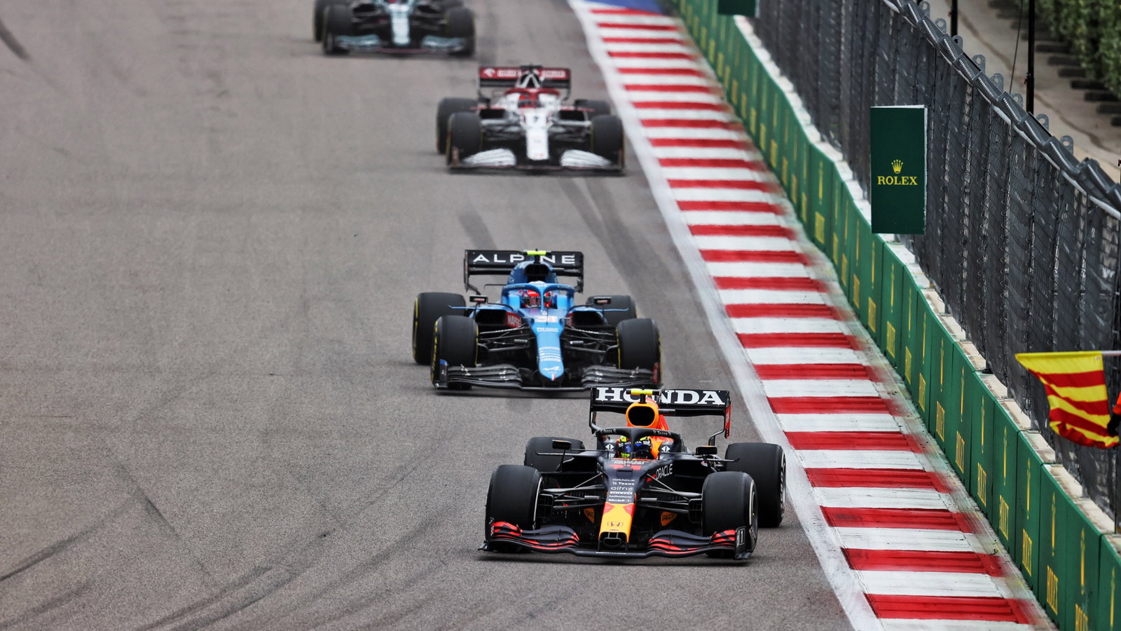 Sergio Perez (MEX) Red Bull Racing RB16B.