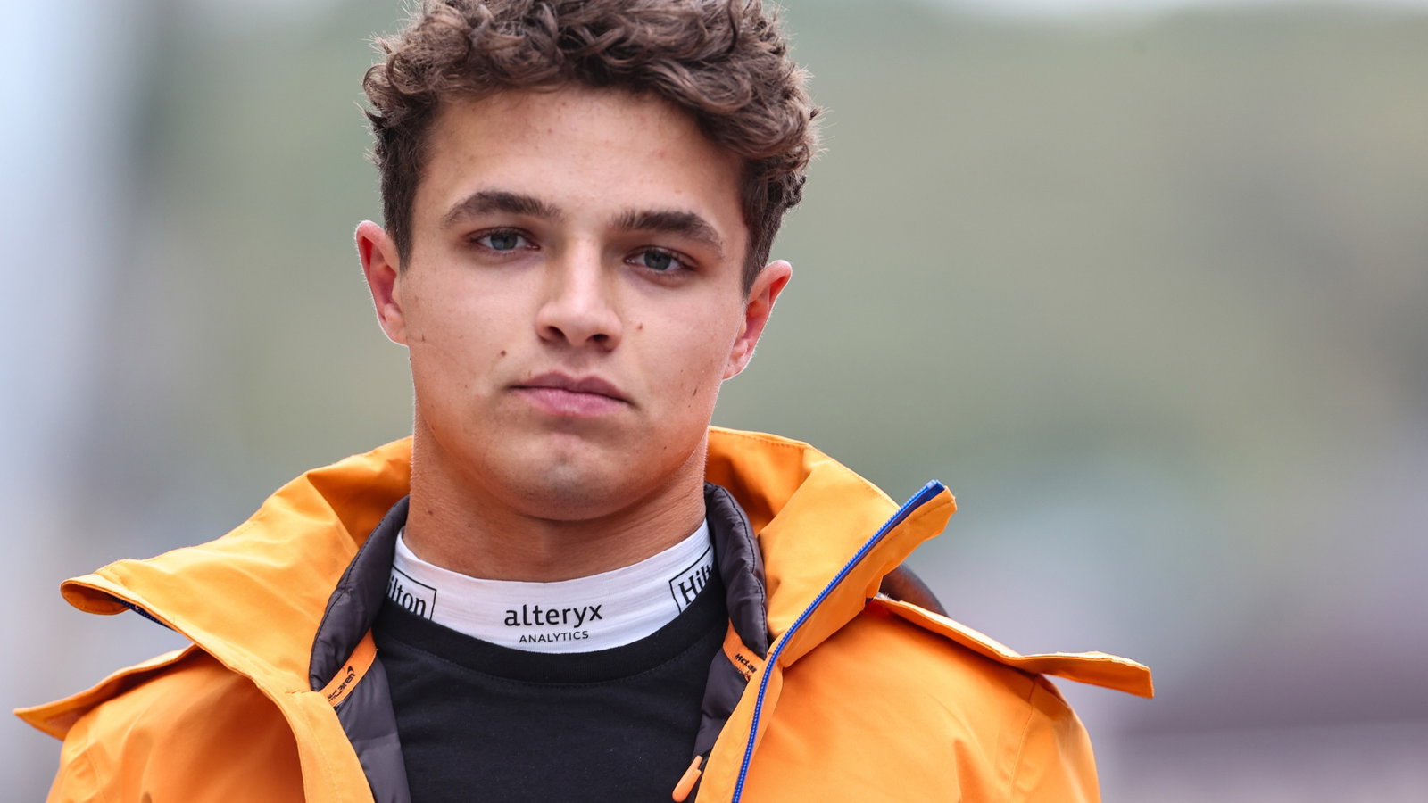 Lando Norris (GBR) McLaren on the grid.
