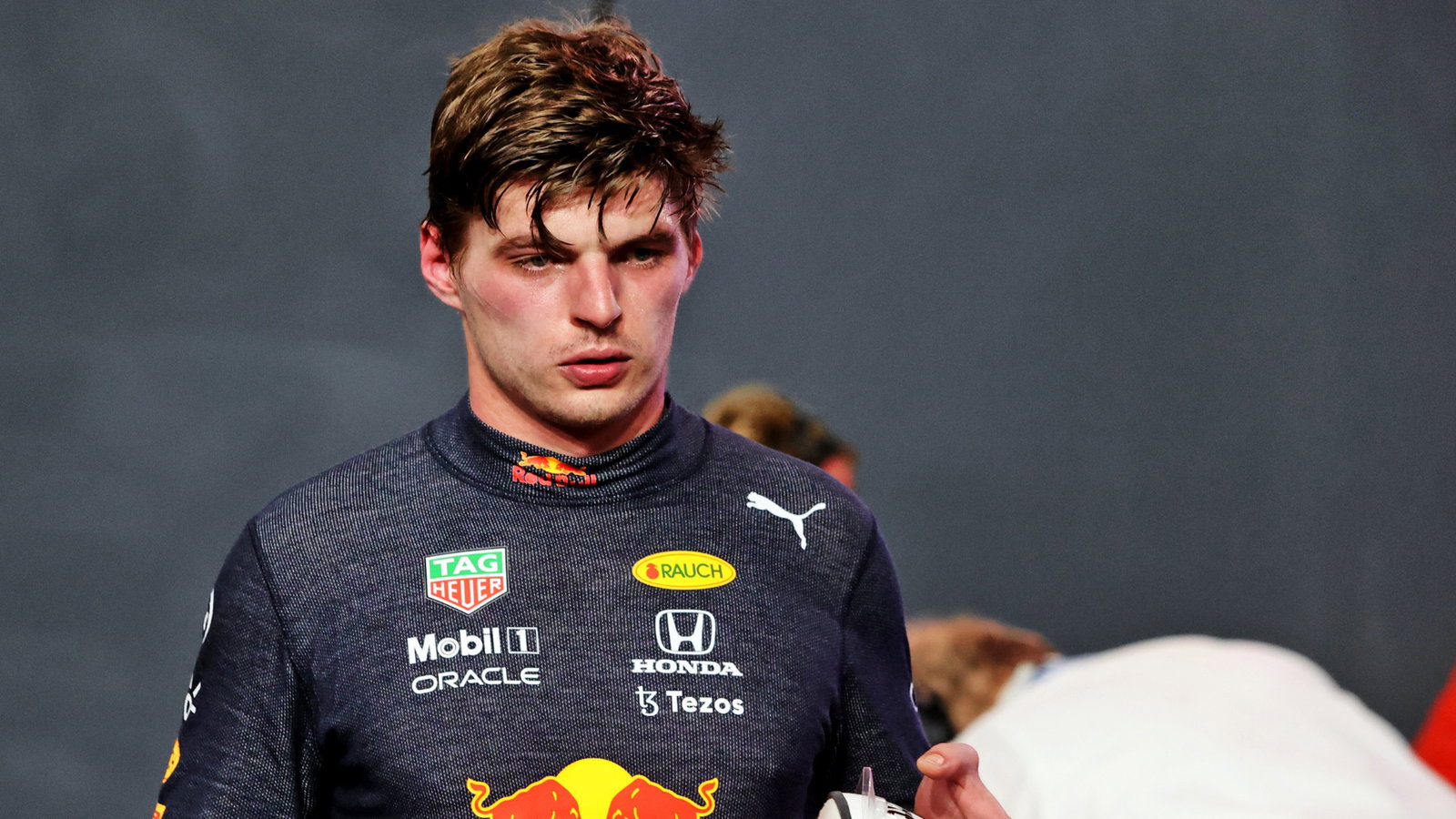 Second placed Max Verstappen (NLD) Red Bull Racing in parc ferme.