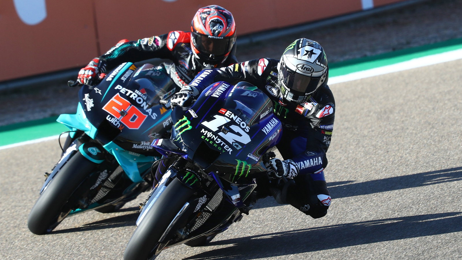 Maverick Vinales, Fabio Quartararo Aragon MotoGP. 16 October 2020