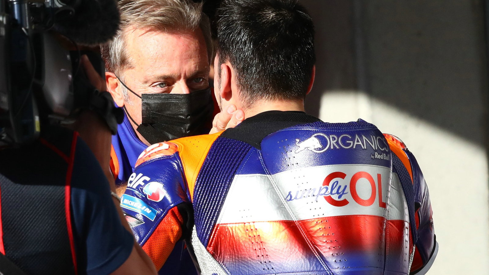 Herve Poncharal Miguel Oliveira MotoGP race, Portuguese MotoGP. 22 November 2020