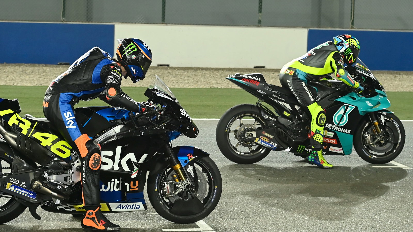 Valentino Rossi, Luca Marini, Qatar MotoGP test, 11 March 2021