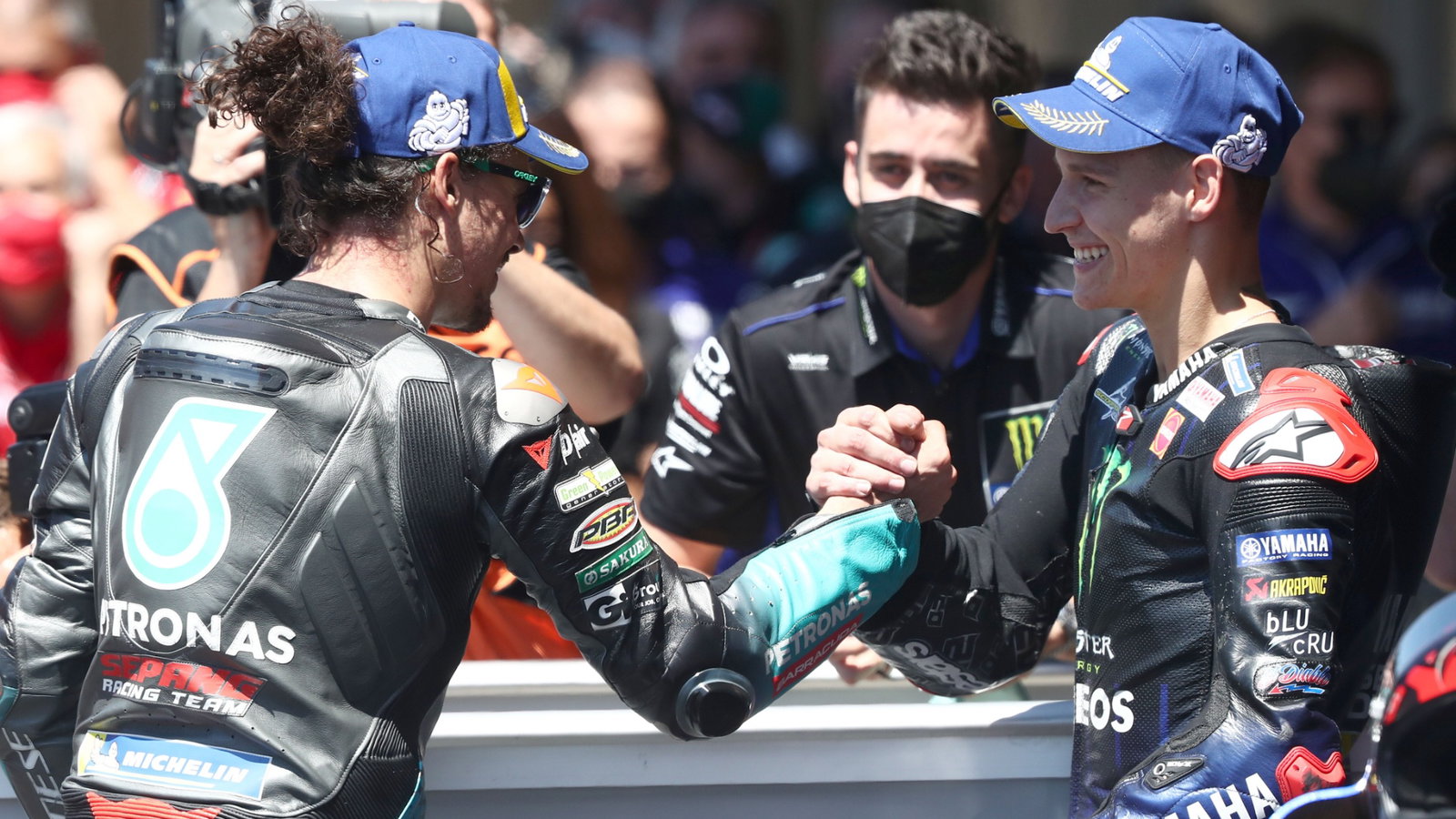 Franco Morbidelli Fabio Quartararo MotoGP race, Portuguese MotoGP. 18 April 2021