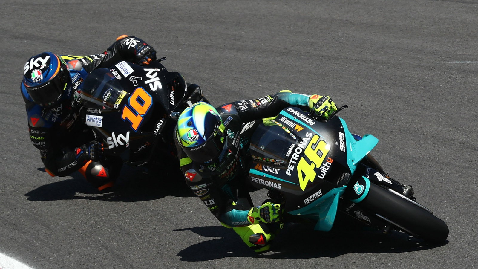 Valentino Rossi Luca Marini MotoGP race, Portuguese MotoGP. 18 April 2021