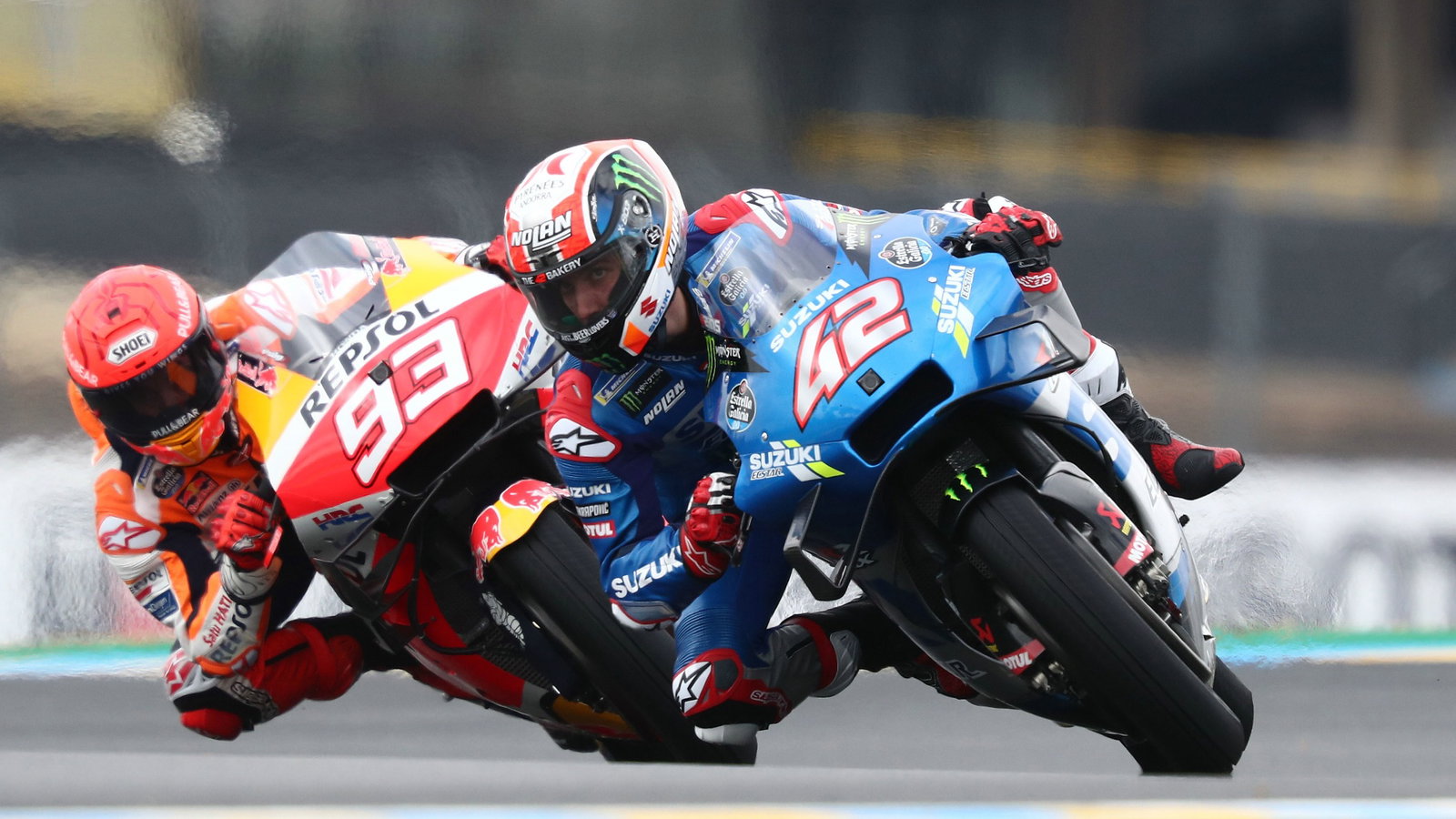 Alex Rins Marc Marquez , French MotoGP. 14 May 2021