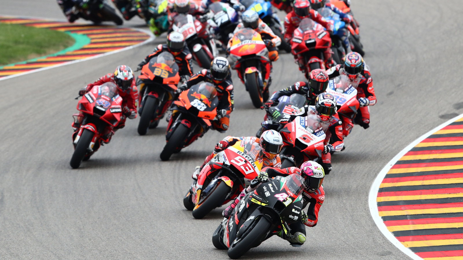 Aleix Espargaro race start, German MotoGP, 20 June 2021