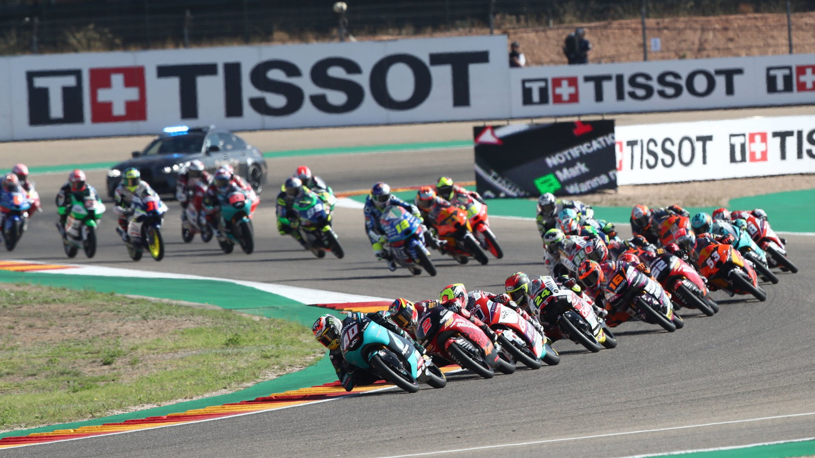 Darryn Binder race start, Moto3 race, Aragon MotoGP, 12 September 2021