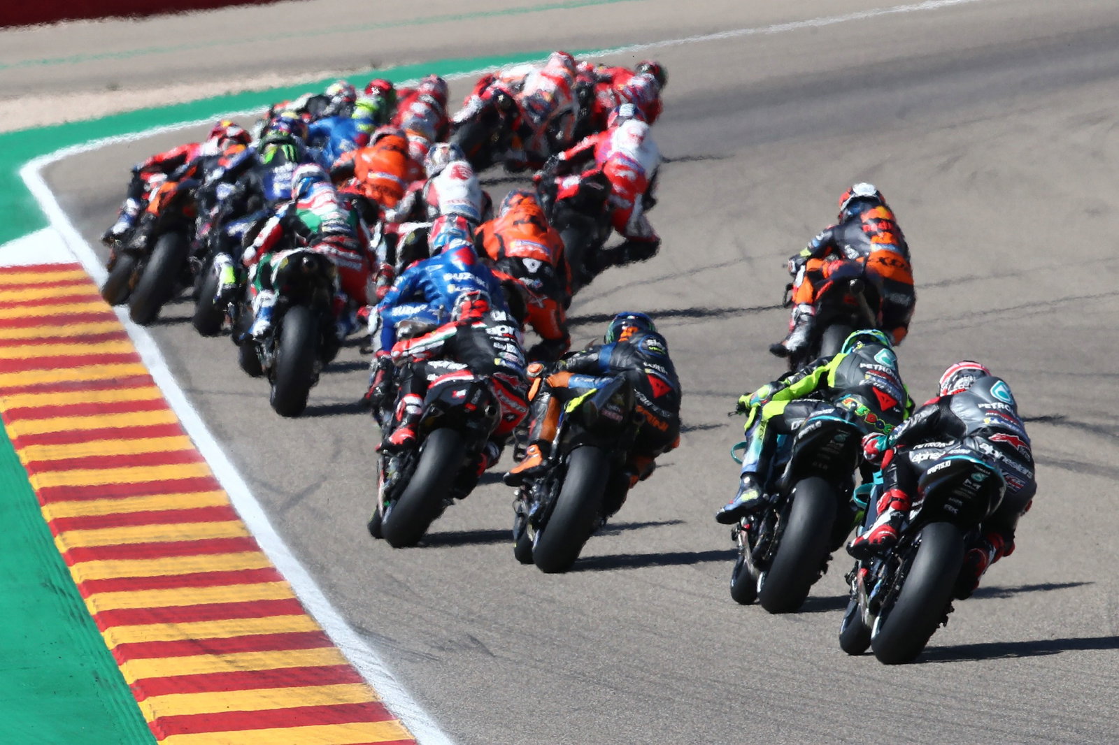 Francesco Bagnaia race start, Aragon MotoGP race, 12 September 2021