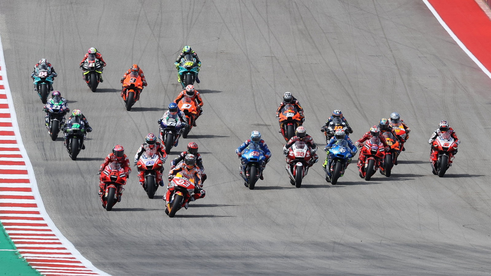 Start MotoGP race, Grand Prix Of The Americas, 3 October 2021