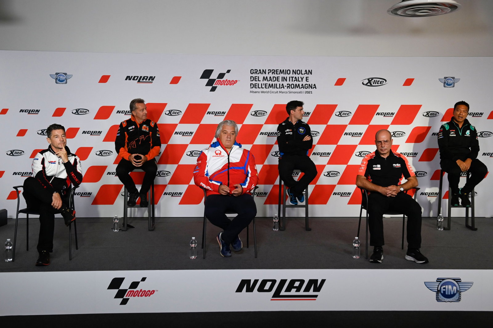 Herve Poncharal, Lucio Cecchinello, Razlan Razali, Carlo Merlini, Paolo Campinoti, Pablo Nieto, Emilia-Romagna MotoGP, 22 October 2021