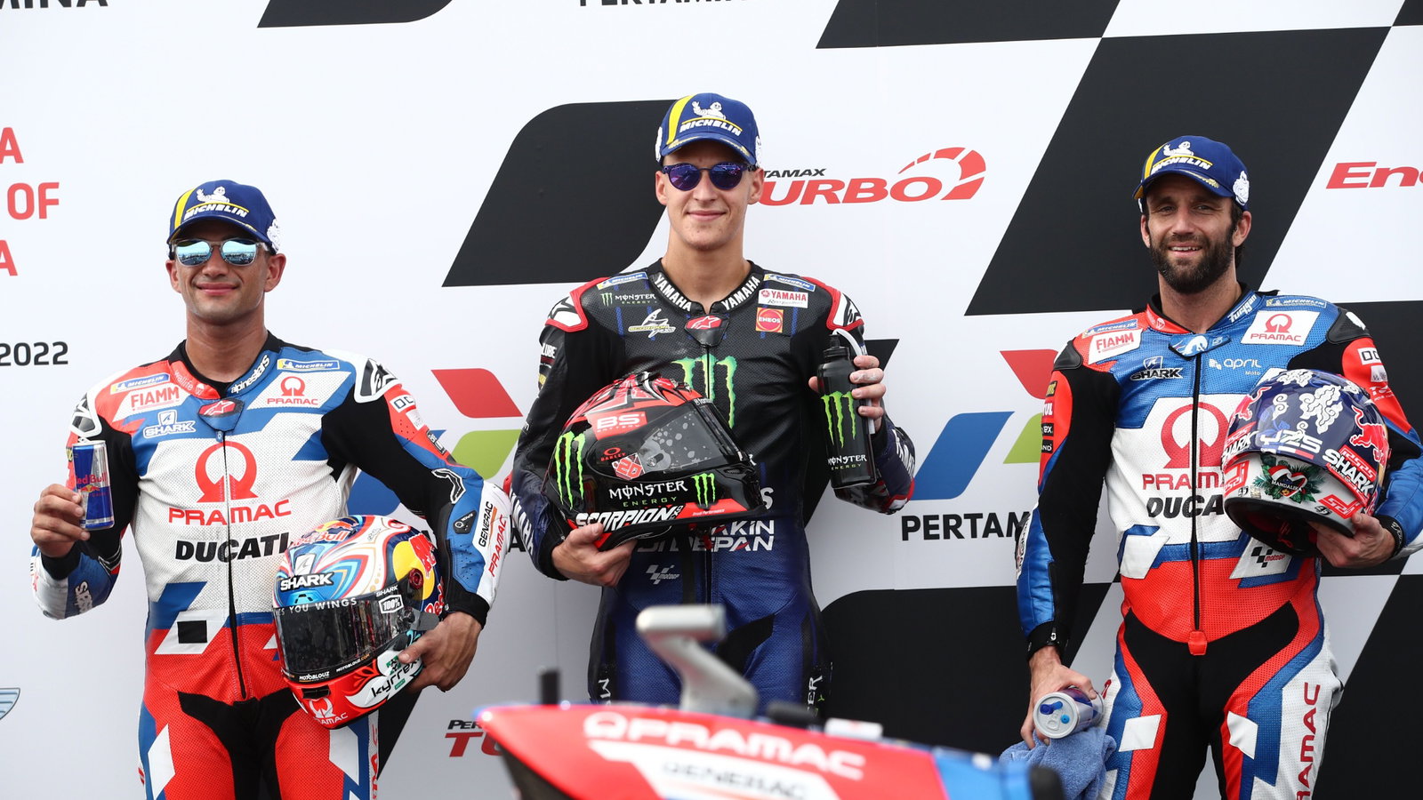 Jorge Martin Fabio Quartararo Johann Zarco Indonesian MotoGP, 19 March 2022