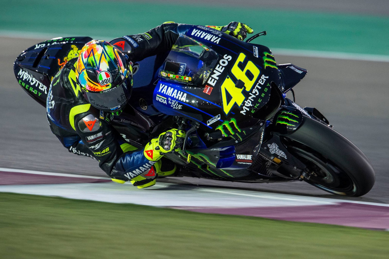 Rossi leads Lorenzo as MotoGP returns