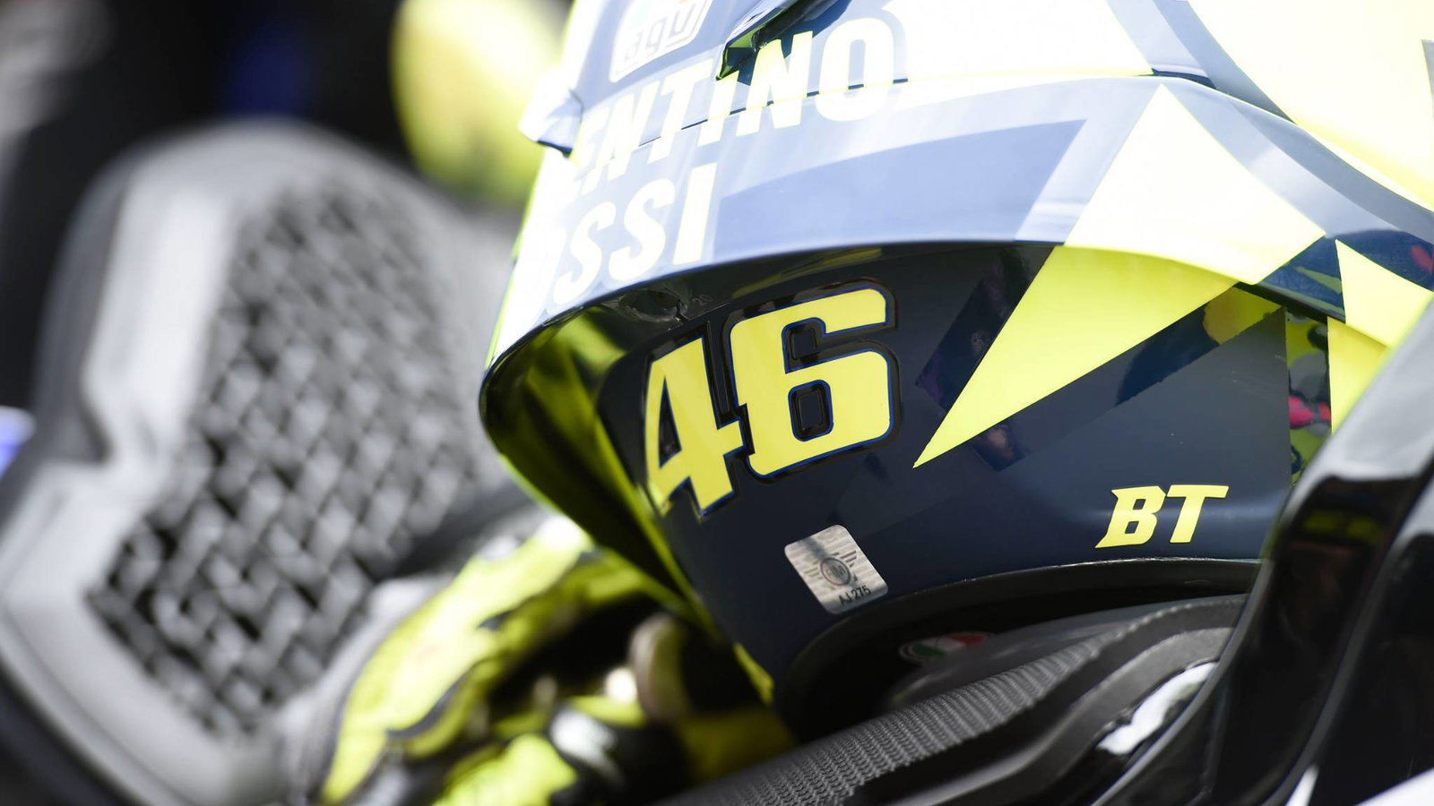 Valentino Rossi, helmet, Catalunya MotoGP race. 27 September 2020