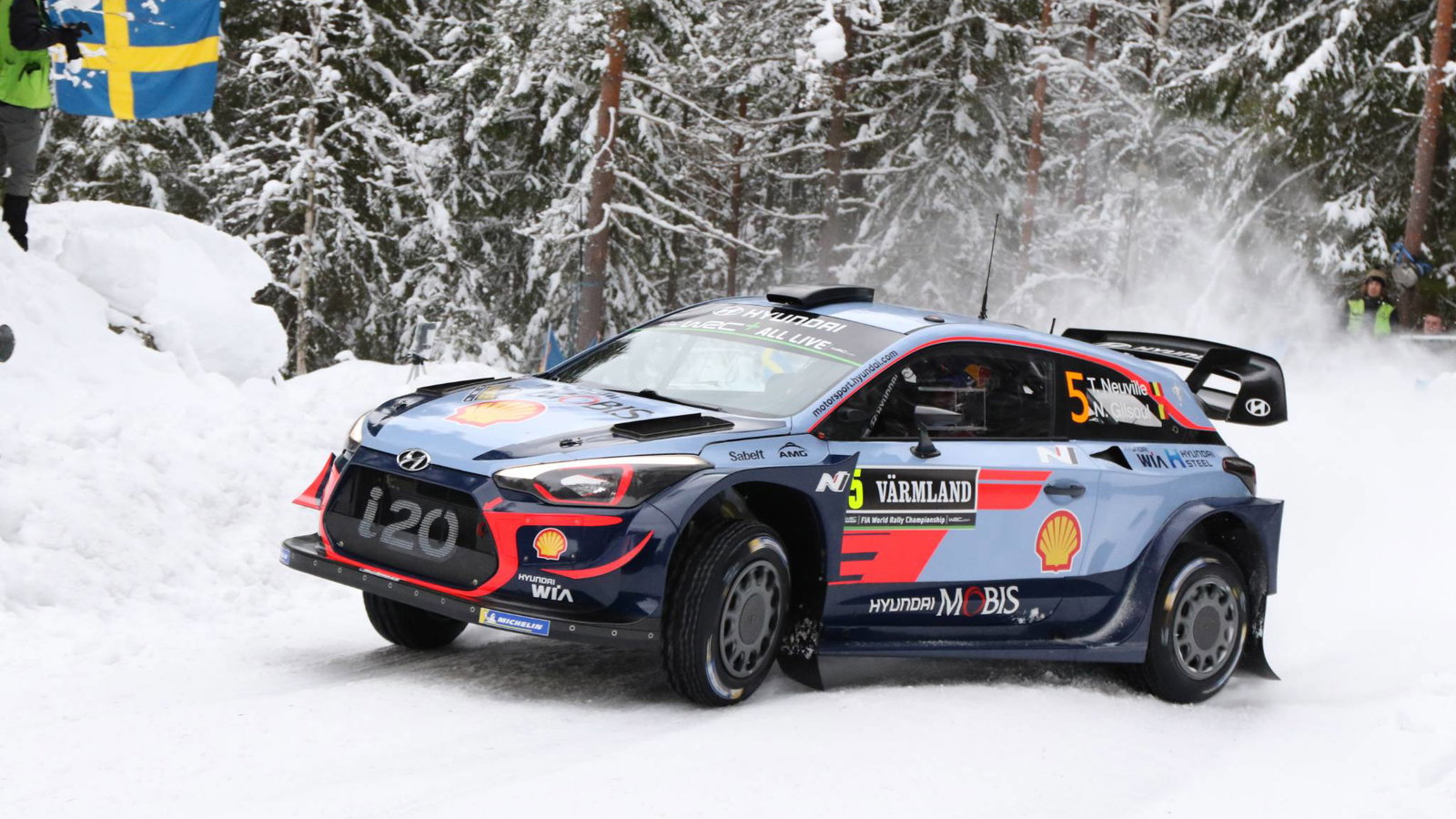 WRC: Neuville heads Hyundai 1-2 as conditions take control