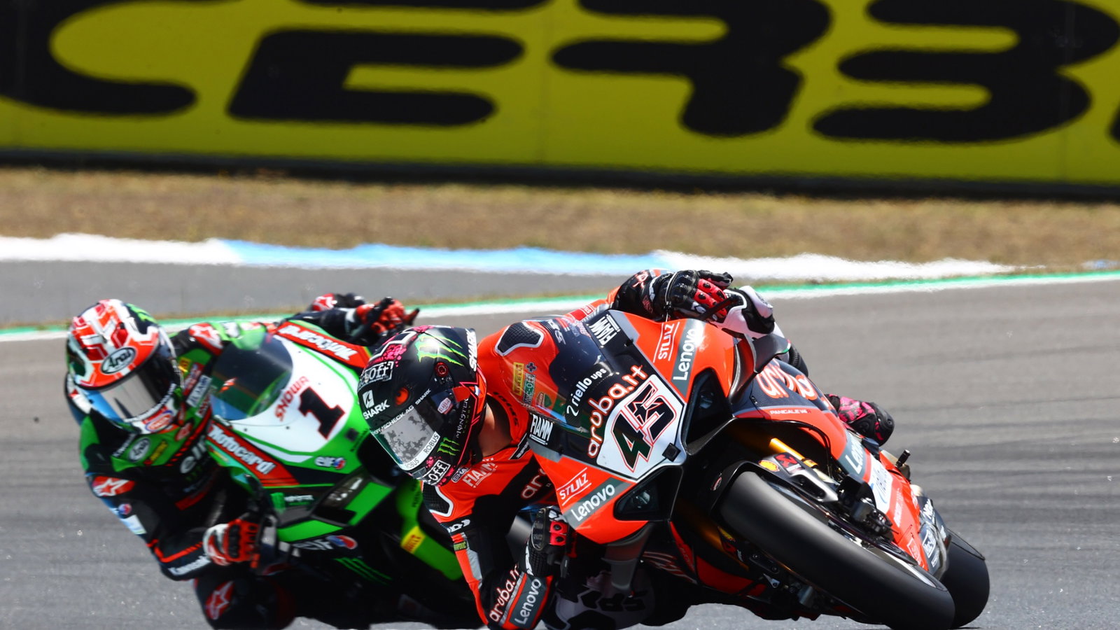 Scott Redding and Jonathan Rea, Estoril WorldSBK Race2, 2021