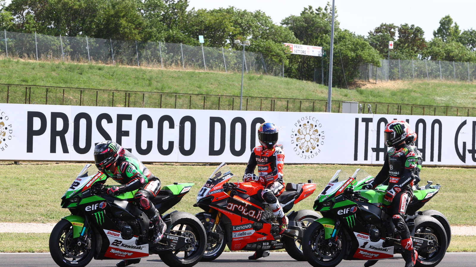 Alex Lowes, Michael Ruben Rinaldi and Jonathan Rea, Misano WorldSBK 2021