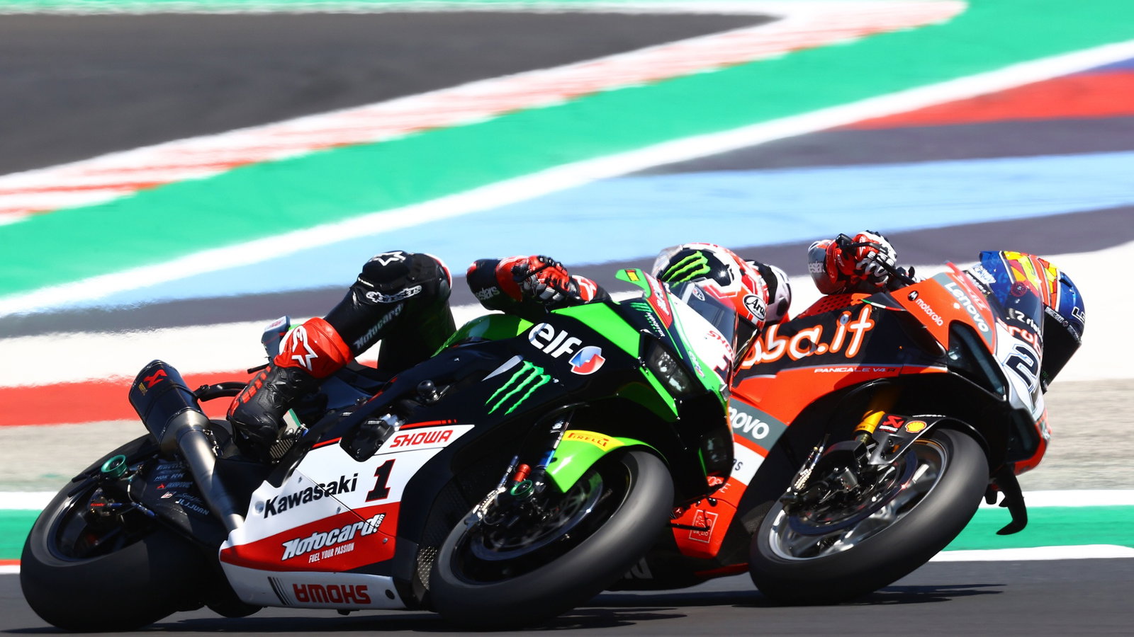 Michael Ruben Rinaldi and Jonathan Rea, Misano WorldSBK race1, 2021